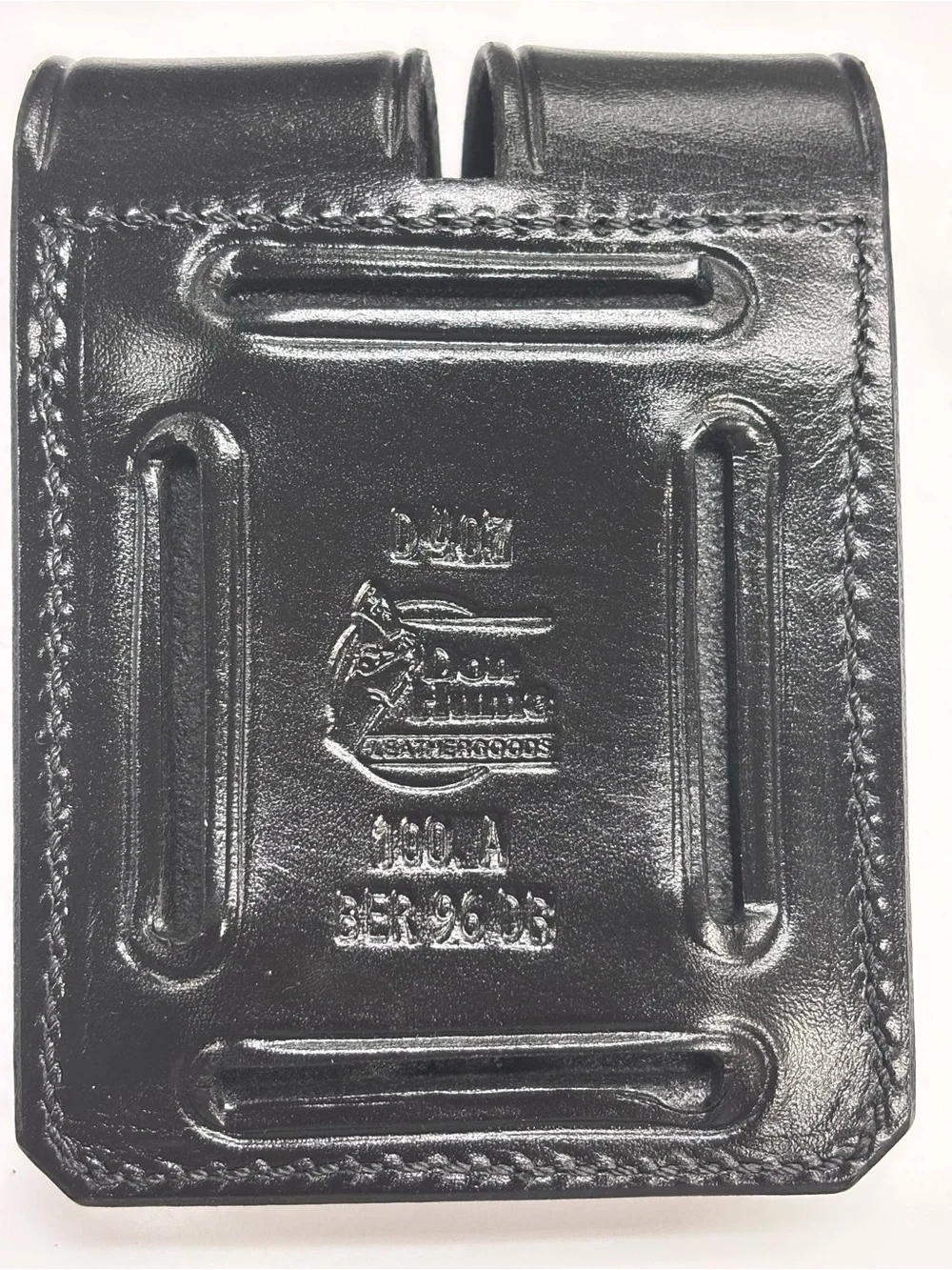 DON HUME D407-P DOUBLE MAG HOLSTER BLACK LEATHER